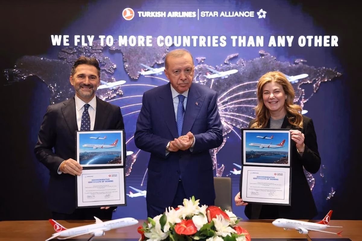 Türkiye Cumhurbaşkanı Recep Tayyip Erdoğan, Murat Şeker Türk Hava Yolları Boeing 737 Max İmza Töreni